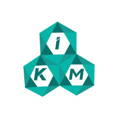 IKM yaratıcı minimalist harf logosu. IKM benzersiz vektör baş harfleri harf logosu tasarımı