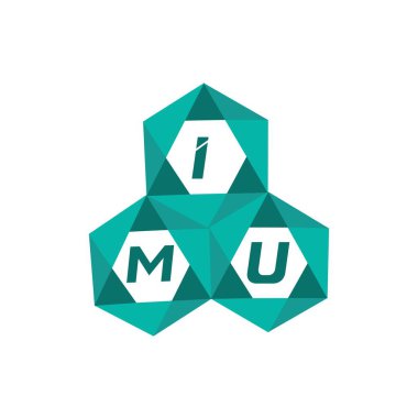 IMU yaratıcı minimalist harf logosu. IMU benzersiz vektör baş harfleri harf logosu tasarımı