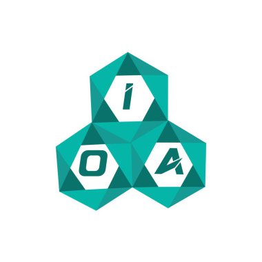 IOA yaratıcı minimalist harf logosu. IOA benzersiz vektör baş harfleri harf logosu tasarımı
