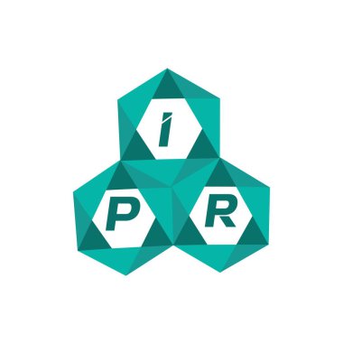 IPR yaratıcı minimalist harf logosu. IPR benzersiz vektör baş harfleri alfabe harfi logo tasarımı