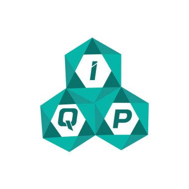 IQP yaratıcı minimalist harf logosu. IQP benzersiz vektör baş harfleri harf logosu tasarımı