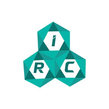 IRC yaratıcı minimalist harf logosu. IRC benzersiz vektör baş harfleri harf logosu tasarımı