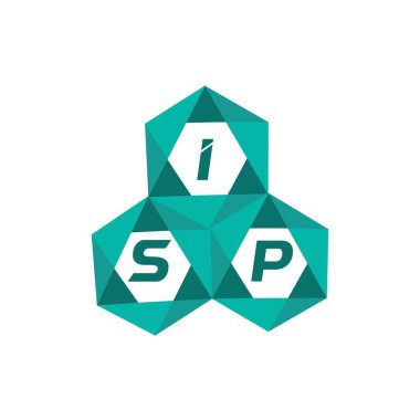 ISP yaratıcı minimalist harf logosu. ISP eşsiz vektör baş harfleri alfabe harf logosu tasarımı