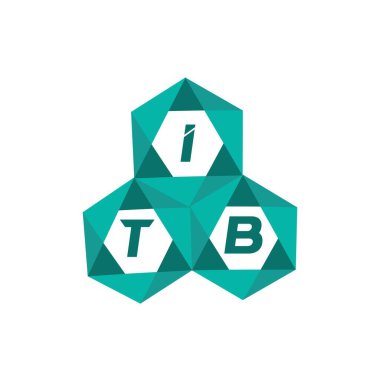 ITB yaratıcı minimalist harf logosu. ITB benzersiz vektör baş harfleri alfabe harfi logo tasarımı