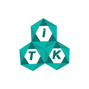 ITK yaratıcı minimalist harf logosu. ITK benzersiz vektör baş harfleri alfabe harfi logo tasarımı