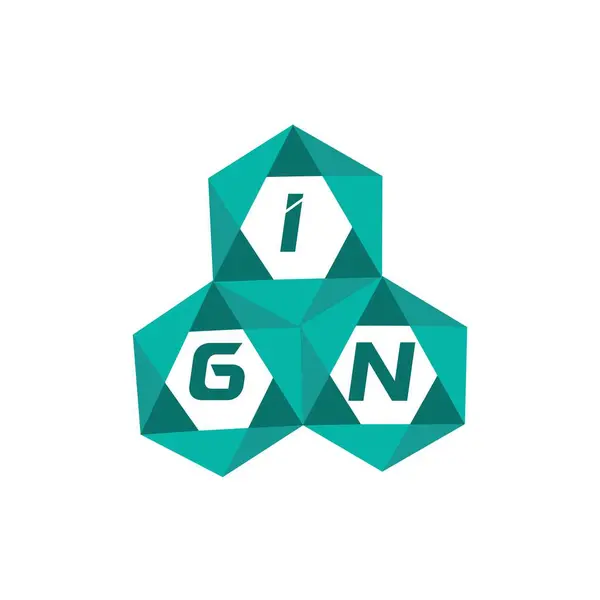 IGN yaratıcı minimalist harf logosu. IGN benzersiz vektör baş harfleri harf logosu tasarımı