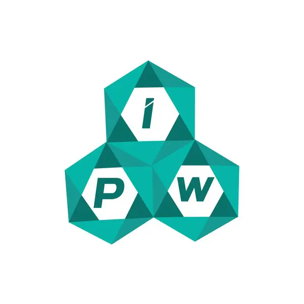 IPW yaratıcı minimalist harf logosu. IPW benzersiz vektör baş harfleri harf logosu tasarımı