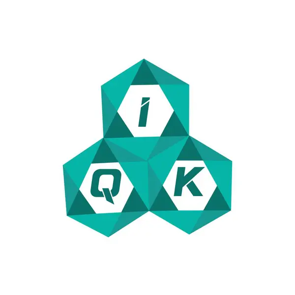 IQK yaratıcı minimalist harf logosu. IQK benzersiz vektör baş harfleri harf logosu tasarımı