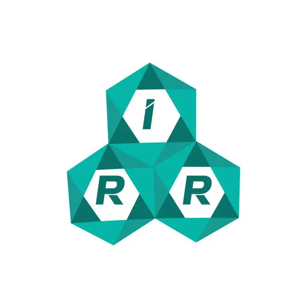 IRR yaratıcı minimalist harf logosu. IRR benzersiz vektör baş harfleri harf logosu tasarımı