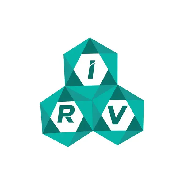 IRV yaratıcı minimalist harf logosu. IRV benzersiz vektör baş harfleri alfabe harfi logo tasarımı