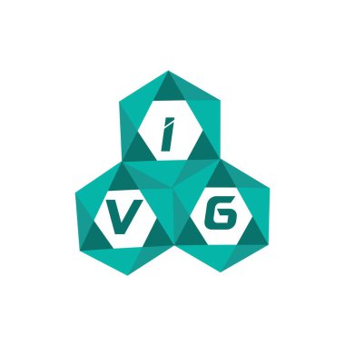 IVG yaratıcı minimalist harf logosu. IVG benzersiz vektör baş harfleri harf logosu tasarımı