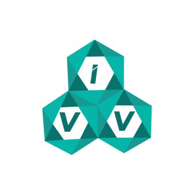 I.VV yaratıcı minimalist harf logosu. IV-V benzersiz vektör baş harfleri harf logosu tasarımı