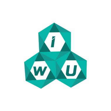 IWU yaratıcı minimalist harf logosu. IWU benzersiz vektör baş harfleri harf logosu tasarımı
