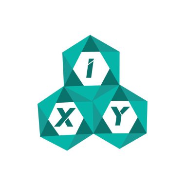IXY yaratıcı minimalist harf logosu. IXY benzersiz vektör baş harfleri harf logosu tasarımı