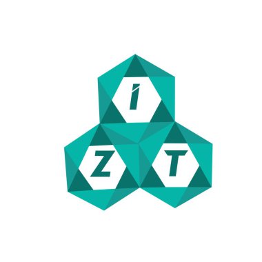 IZT yaratıcı minimalist harf logosu. IZT benzersiz vektör baş harfleri harf logosu tasarımı