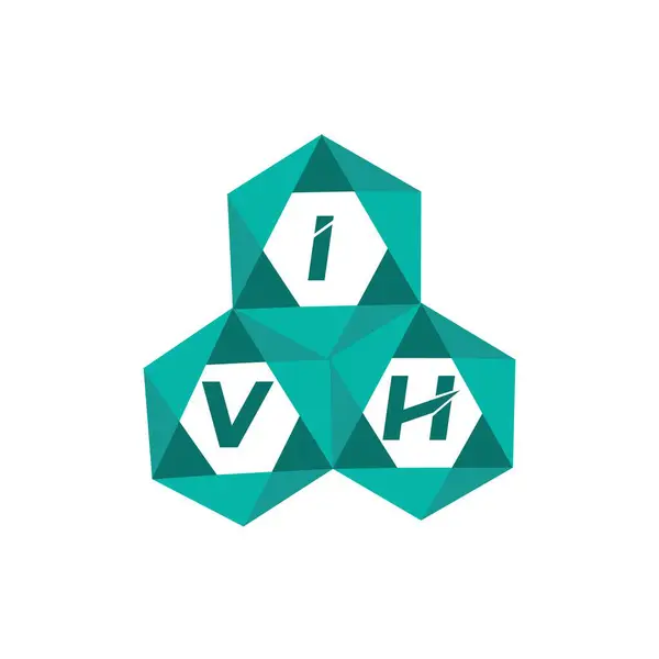 IVH yaratıcı minimalist harf logosu. IVH benzersiz vektör baş harfleri harf logosu tasarımı