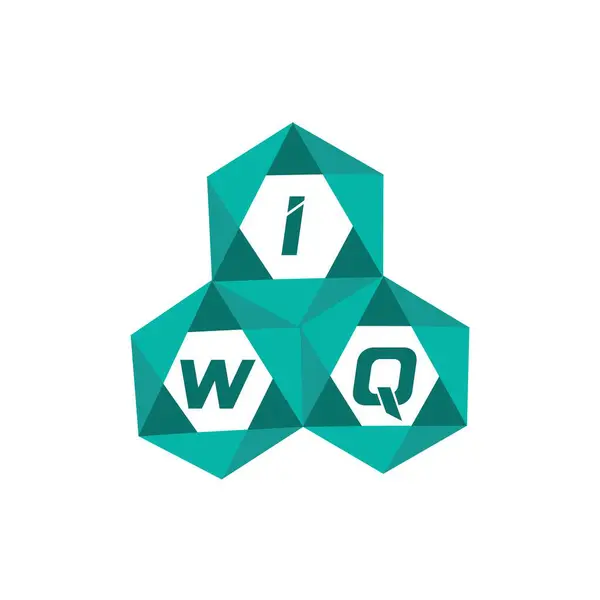 IWQ yaratıcı minimalist harf logosu. IWQ benzersiz vektör baş harfleri harf logosu tasarımı