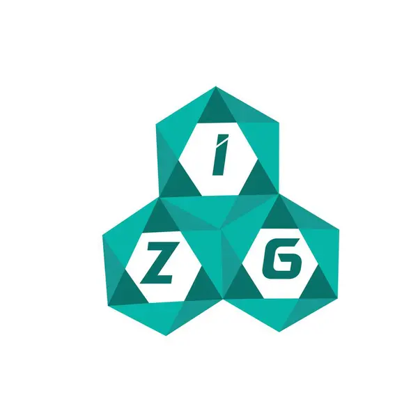 IZG yaratıcı minimalist harf logosu. IZG benzersiz vektör baş harfleri harf logosu tasarımı