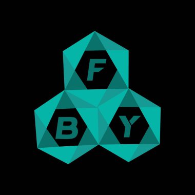 FBY yaratıcı minimalist harf logosu. FBY benzersiz vektör baş harfleri alfabe harfi logo tasarımı