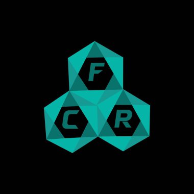 FCR yaratıcı minimalist harf logosu. FCR benzersiz vektör baş harfleri alfabe harfi logo tasarımı