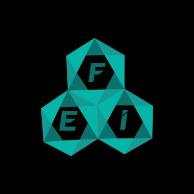 FEI yaratıcı minimalist harf logosu. FEI eşsiz vektör baş harfleri alfabe harf logosu tasarımı