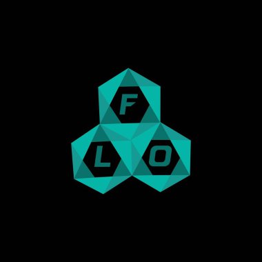 FLO yaratıcı minimalist harf logosu. FLO benzersiz vektör baş harfleri harf logosu tasarımı