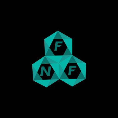 FNF yaratıcı minimalist harf logosu. FNF eşsiz vektör baş harfleri alfabe harfi logo tasarımı