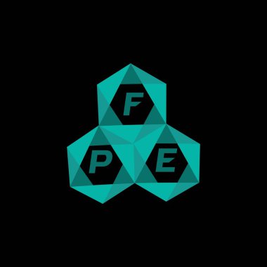 FPE yaratıcı minimalist harf logosu. FPE benzersiz vektör baş harfleri harf logosu tasarımı