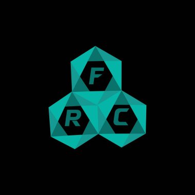 FRC yaratıcı minimalist harf logosu. FRC benzersiz vektör baş harfleri harf logosu tasarımı