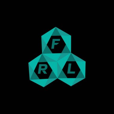 FRL yaratıcı minimalist harf logosu. FRL benzersiz vektör baş harfleri harf logosu tasarımı