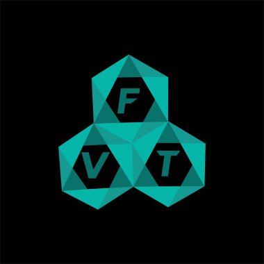 FVT yaratıcı minimalist harf logosu. FVT benzersiz vektör baş harfleri harf logosu tasarımı