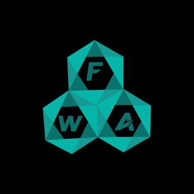 FWA yaratıcı minimalist harf logosu. FWA eşsiz vektör baş harfleri alfabe harfi logosu FWA yaratıcı minimalist harf logosu. FWA benzersiz vektör baş harfleri harf logosu tasarımı