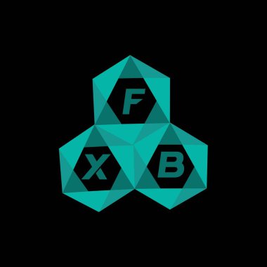 FXB yaratıcı minimalist harf logosu. FXB benzersiz vektör baş harfleri harf logosu tasarımı