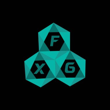 FXG yaratıcı minimalist harf logosu. FXG benzersiz vektör baş harfleri harf logosu tasarımı