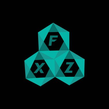 FXZ yaratıcı minimalist harf logosu. FXZ benzersiz vektör baş harfleri harf logosu tasarımı