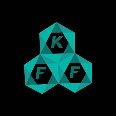 KFF yaratıcı minimalist harf logosu. KFF benzersiz vektör baş harfleri harf logosu tasarımı