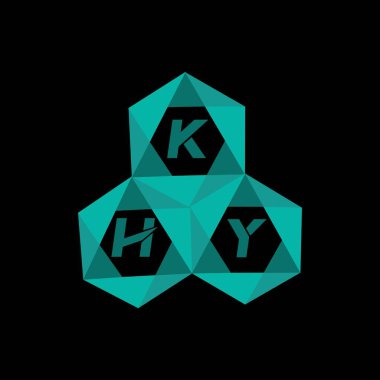 KHY yaratıcı minimalist harf logosu. KHY benzersiz vektör baş harfleri harf logosu tasarımı