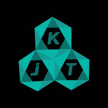 KJT yaratıcı minimalist harf logosu. KJT benzersiz vektör baş harfleri harf logosu tasarımı