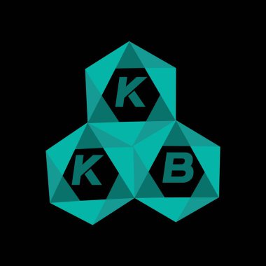 KKB yaratıcı minimalist harf logosu. KKB benzersiz vektör baş harfleri harf logosu tasarımı