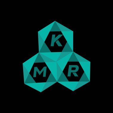 KMR yaratıcı minimalist harf logosu. KMR benzersiz vektör baş harfleri harf logosu tasarımı