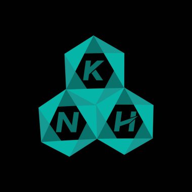 KNH yaratıcı minimalist harf logosu. KNH benzersiz vektör baş harfleri harf logosu tasarımı