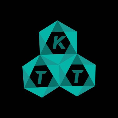 KTT yaratıcı minimalist harf logosu. KTT benzersiz vektör baş harfleri harf logosu tasarımı