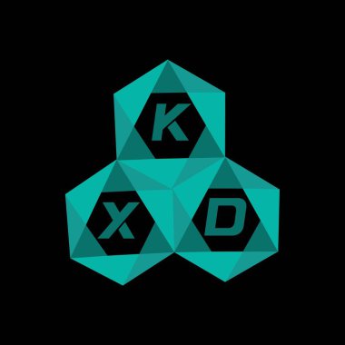 KXD yaratıcı minimalist harf logosu. KXD eşsiz vektör baş harfleri harf logosu tasarımı