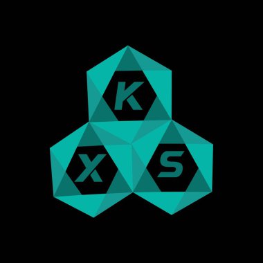 KXS yaratıcı minimalist harf logosu. KXS benzersiz vektör baş harfleri harf logosu tasarımı