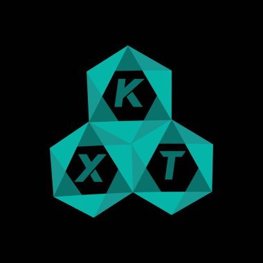 KXT yaratıcı minimalist harf logosu. KXT benzersiz vektör baş harfleri harf logosu tasarımı