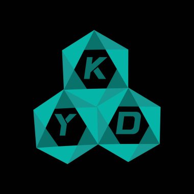 KYD yaratıcı minimalist harf logosu. KYD benzersiz vektör baş harfleri harf logosu tasarımı