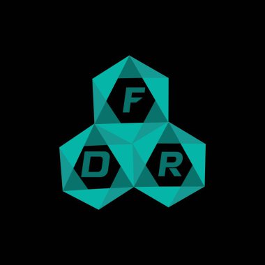 FDR yaratıcı minimalist harf logosu. FDR benzersiz vektör baş harfleri alfabe harfi logo tasarımı