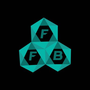 FFB yaratıcı minimalist harf logosu. FFB benzersiz vektör baş harfleri alfabe harfi logo tasarımı