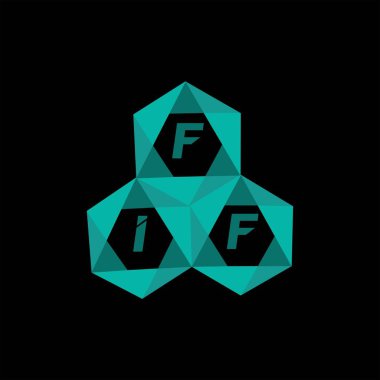 FIF yaratıcı minimalist harf logosu. FIF eşsiz vektör baş harfleri alfabe harf logosu tasarımı