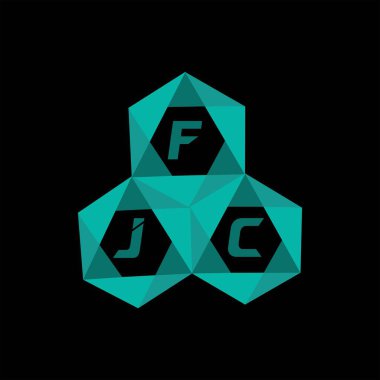 FJC yaratıcı minimalist harf logosu. FJC eşsiz vektör baş harfleri alfabe harfi logosu FJC yaratıcı minimalist harf logosu. FJC benzersiz vektör baş harfleri harf logosu tasarımı